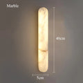 2026 Modern Luxury Natural Marble Wall Lamp LED Long Oval Stone Sconces For Living Room Bedside Staircase Aisle Lighting Fixture