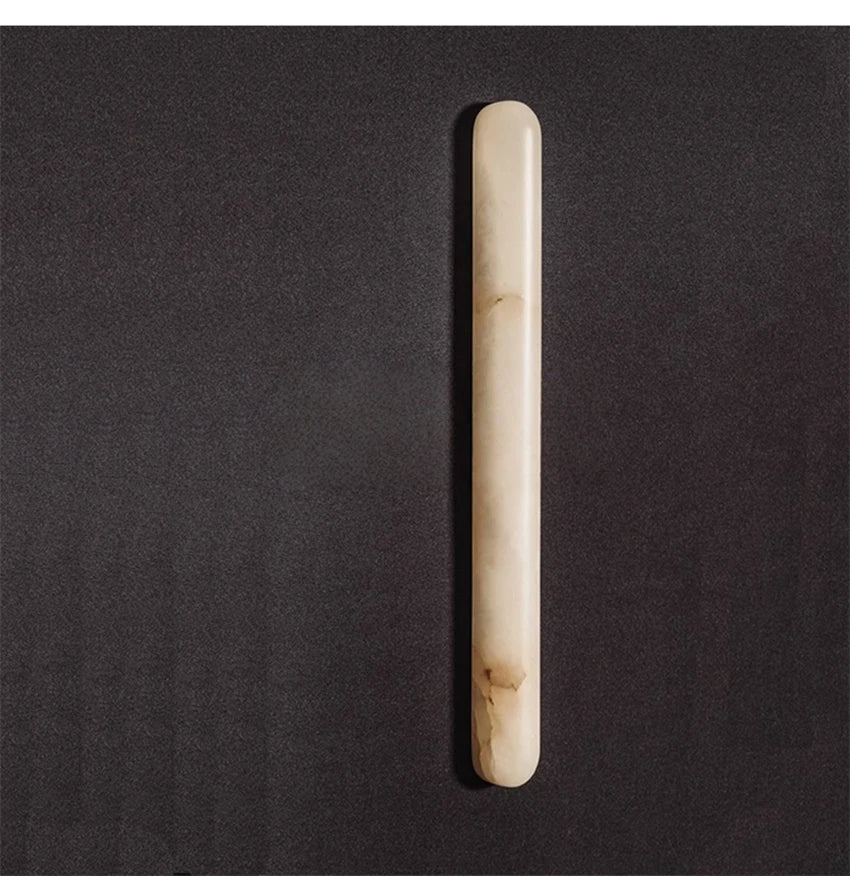 2026 Modern Luxury Natural Marble Wall Lamp LED Long Oval Stone Sconces For Living Room Bedside Staircase Aisle Lighting Fixture